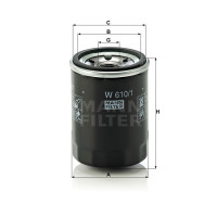 Фильтр масляный MANN-FILTER W 610/1